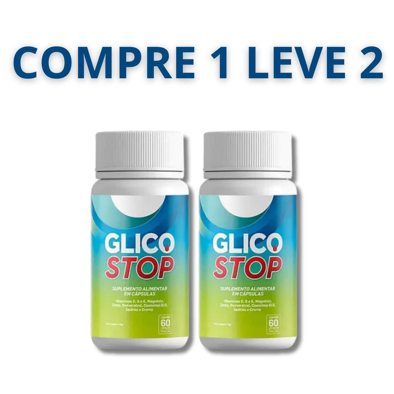 Glico Stop 60 Cápsulas - Controle da Glicose e Bem-Estar + Frete Grátis