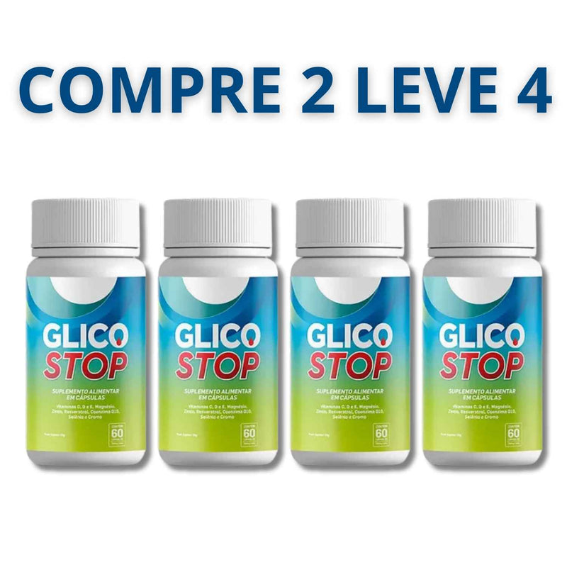 Glico Stop 60 Cápsulas - Controle da Glicose e Bem-Estar + Frete Grátis
